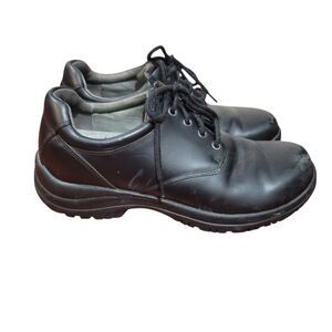 Dansko Walker Black Smooth Leather Lace Up Shoes EU 44 Mens Work Comfort